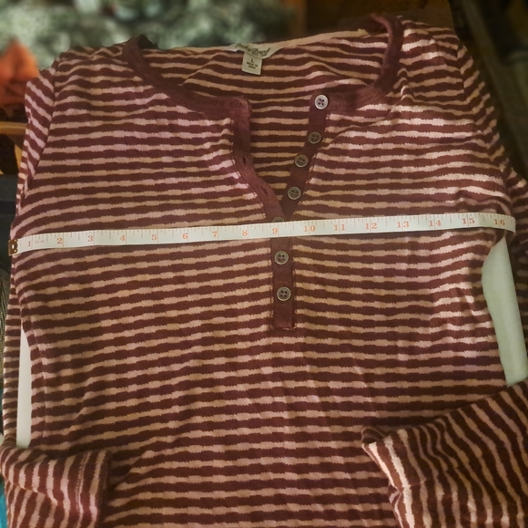 Lucky Brand Striped Thermal Henley Size Large - Picture 8 of 14